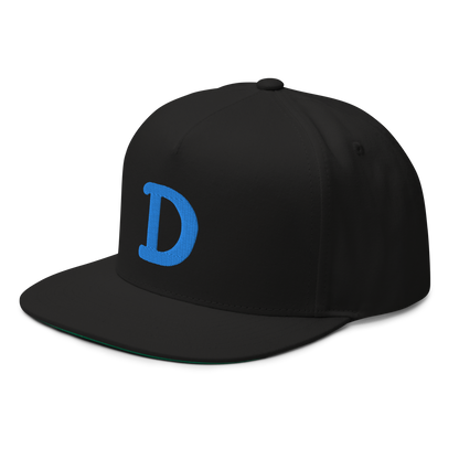 Detroit 'Old French D' Flat Bill Snapback | Azure Embroidery