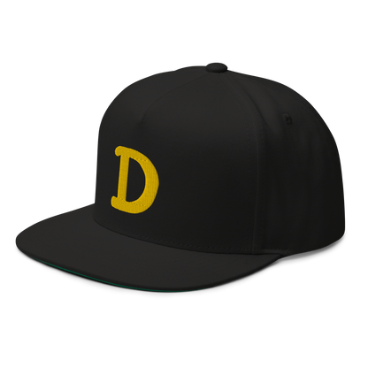 Detroit 'Old French D' Flat Bill Snapback | Gold Embroidery