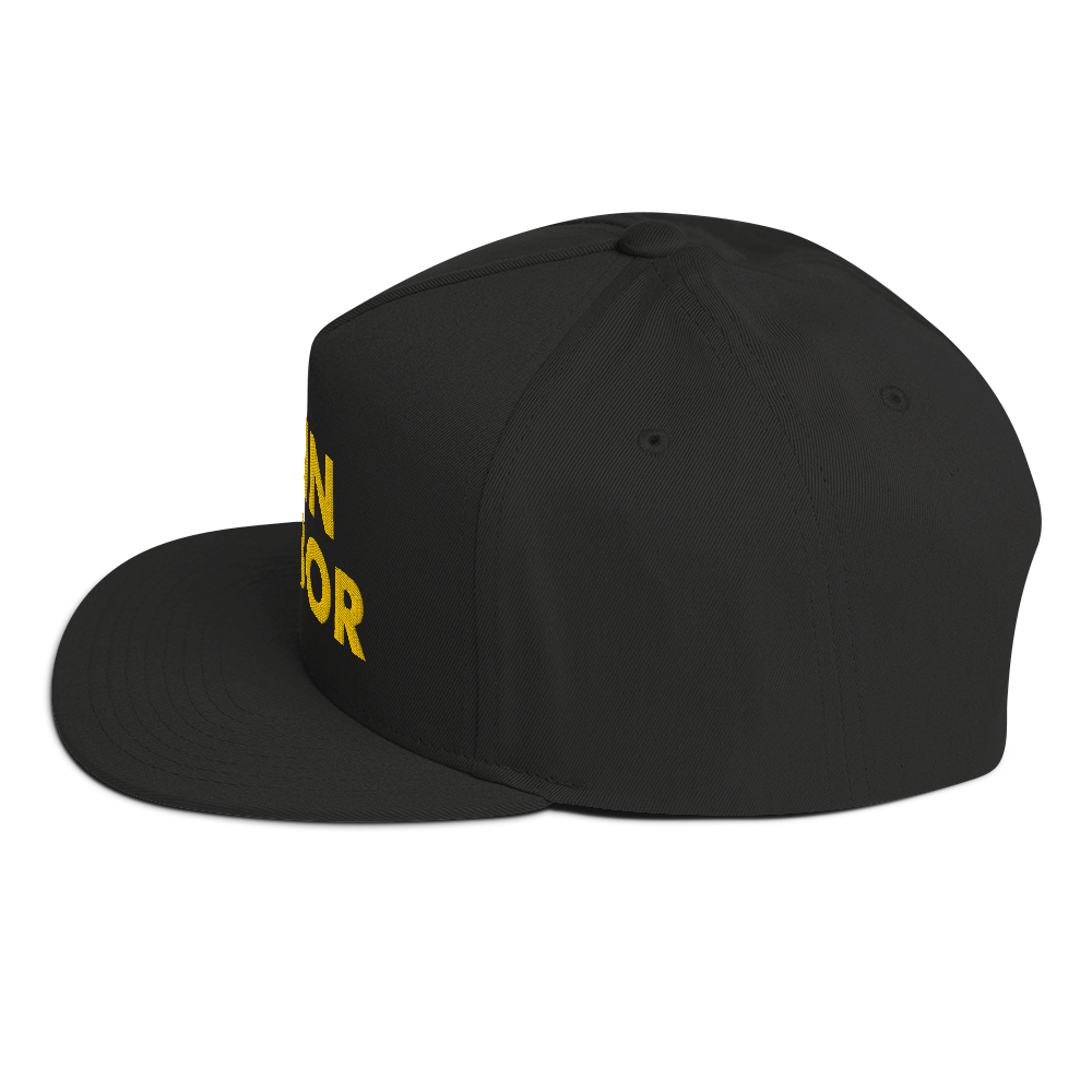 'Ann Arbor' Flat Bill Snapback | Gold Embroidery