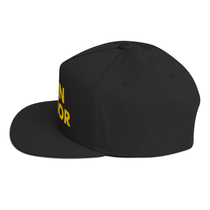 'Ann Arbor' Flat Bill Snapback | Gold Embroidery