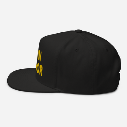 'Ann Arbor' Flat Bill Snapback | Gold Embroidery