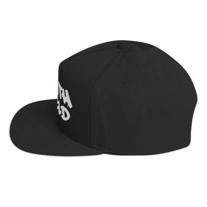 'Southfield' Flat Bill Snapback | White/Black Embroidery