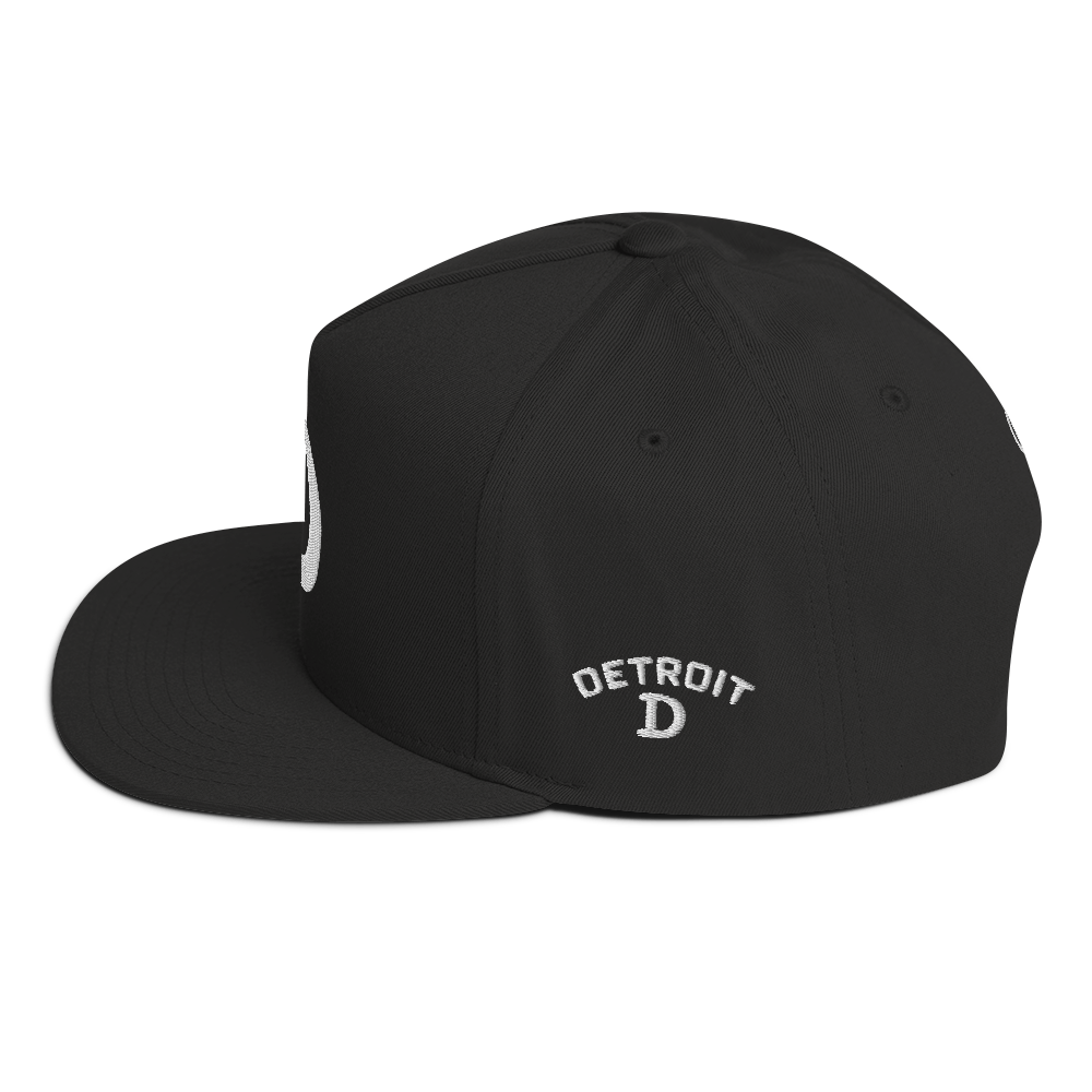 Detroit 'Old French D' Flat Bill Snapback (w/ Side Design)