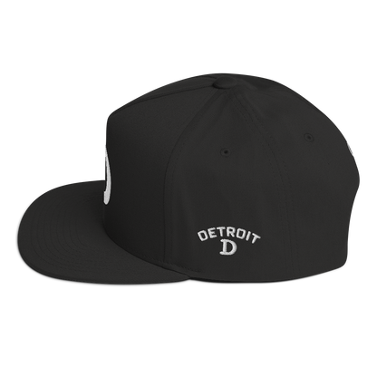 Detroit 'Old French D' Flat Bill Snapback (w/ Side Design)