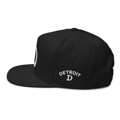 Detroit 'Old French D' Flat Bill Snapback (w/ Side Design)