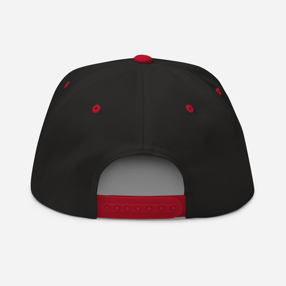 Detroit '313' Flat Bill Cap (Futuristic Sans Font) | White/Black Embroidery - Circumspice Michigan