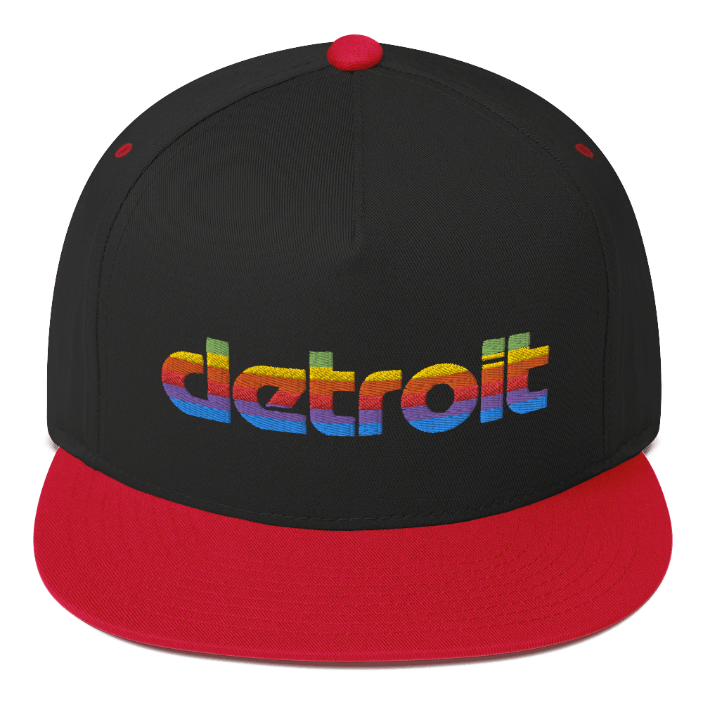 'Detroit' Flat Bill Cap (1980s Pomaceous Computer Parody) - Circumspice Michigan