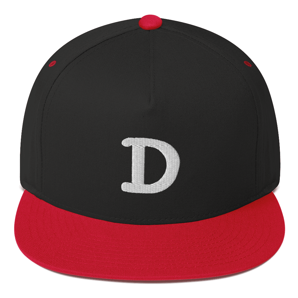 Detroit 'Old French D' Flat Bill Cap | White Embroidery - Circumspice Michigan