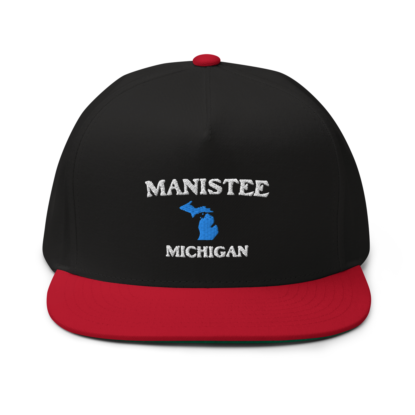 'Manistee Michigan' Flat Bill Snapback (w/ Michigan Outline)
