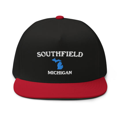 'Southfield Michigan' Flat Bill Snapback (w/ Michigan Outline)