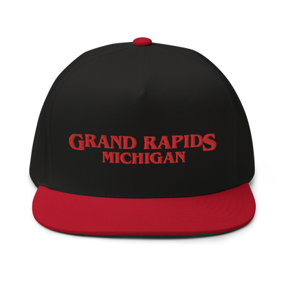 'Grand Rapids Michigan' Flat Bill Snapback (1980s Drama Parody)