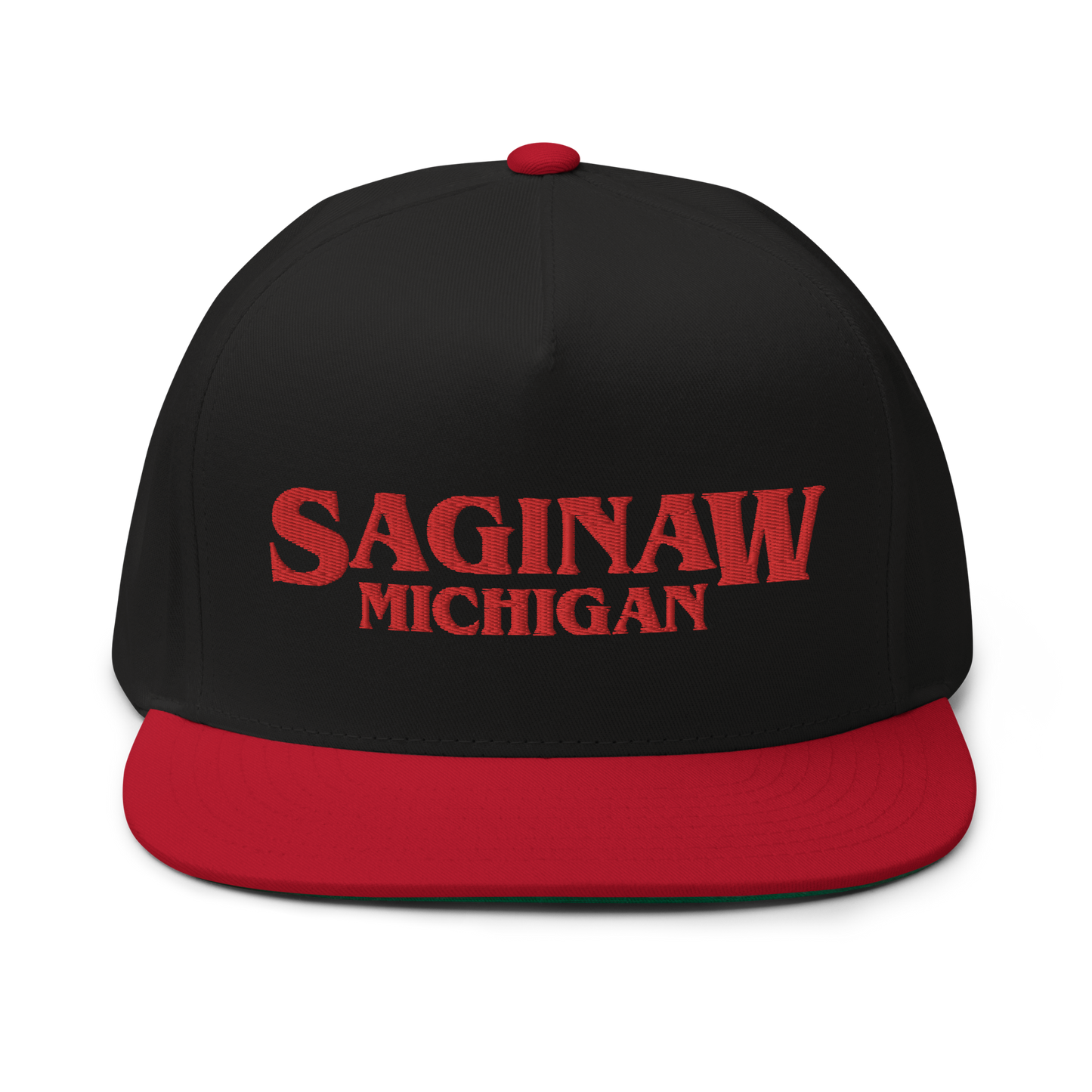 'Saginaw Michigan' Flat Bill Snapback (1980s Drama Parody)