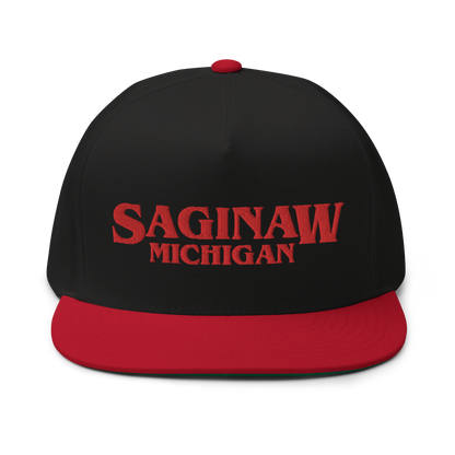 'Saginaw Michigan' Flat Bill Snapback (1980s Drama Parody)