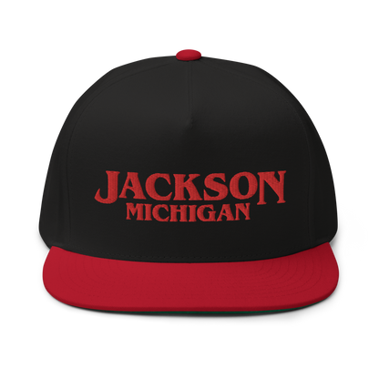 'Jackson Michigan' Flat Bill Snapback (1980s Drama Parody)