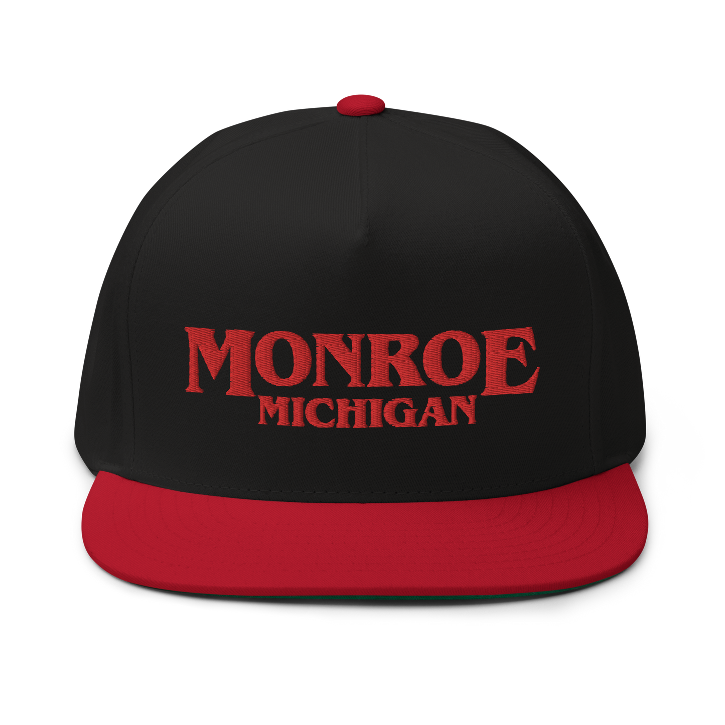 'Monroe Michigan' Flat Bill Snapback (1980s Drama Parody)