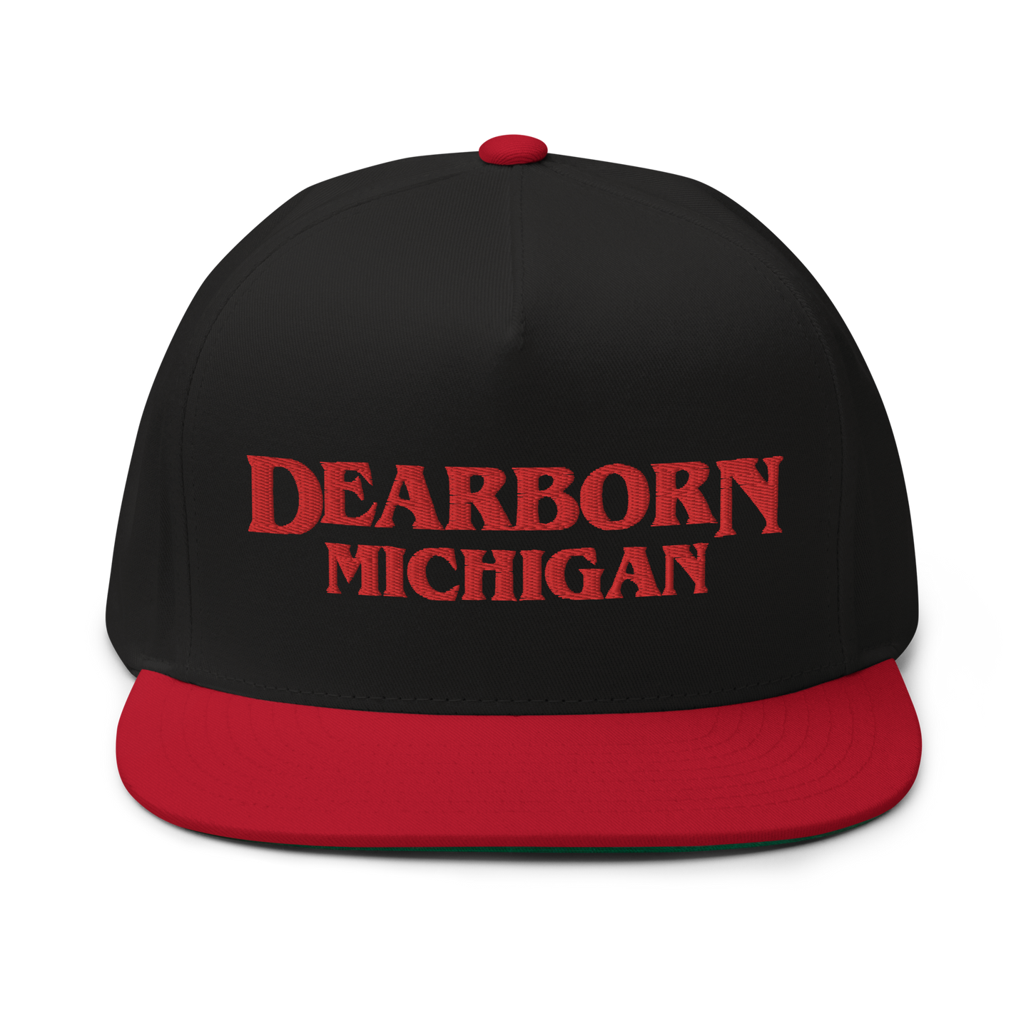 'Dearborn Michigan' Flat Bill Snapback (1980s Drama Parody)