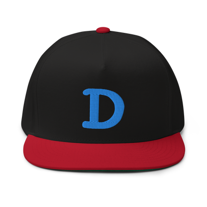 Detroit 'Old French D' Flat Bill Snapback | Azure Embroidery