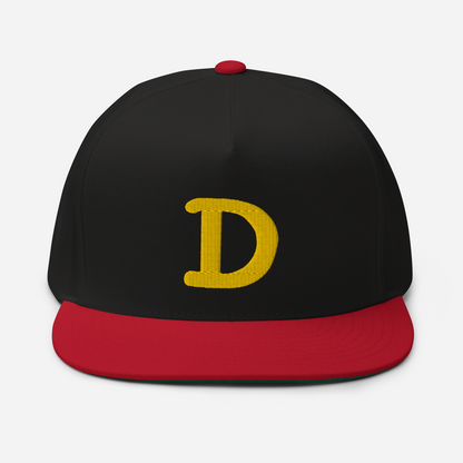 Detroit 'Old French D' Flat Bill Snapback | Gold Embroidery