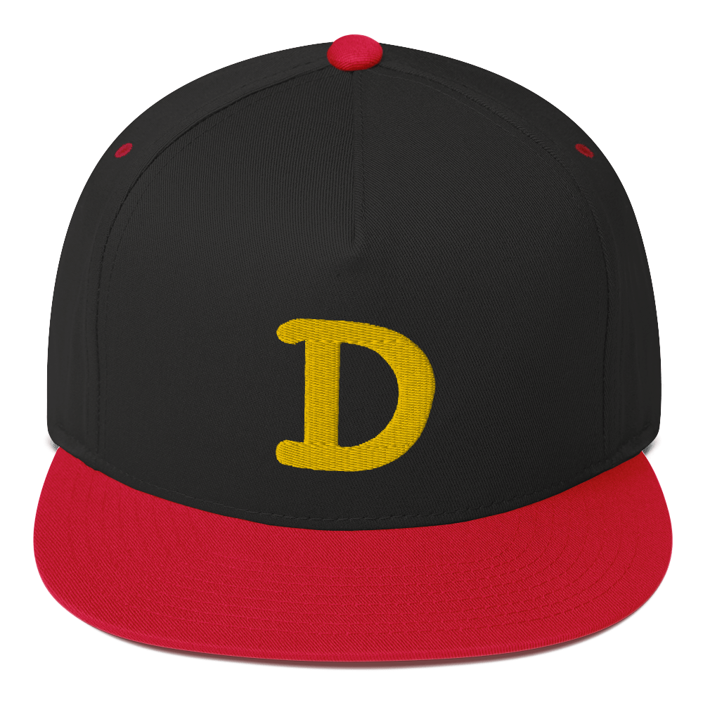 Detroit 'Old French D' Flat Bill Snapback | Gold Embroidery