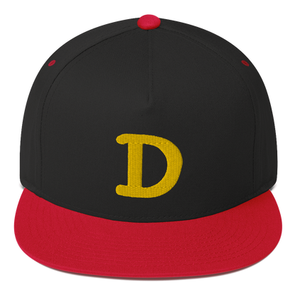 Detroit 'Old French D' Flat Bill Snapback | Gold Embroidery