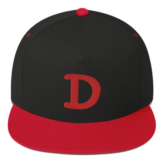 Detroit 'Old French D' Flat Bill Snapback | Red Embroidery