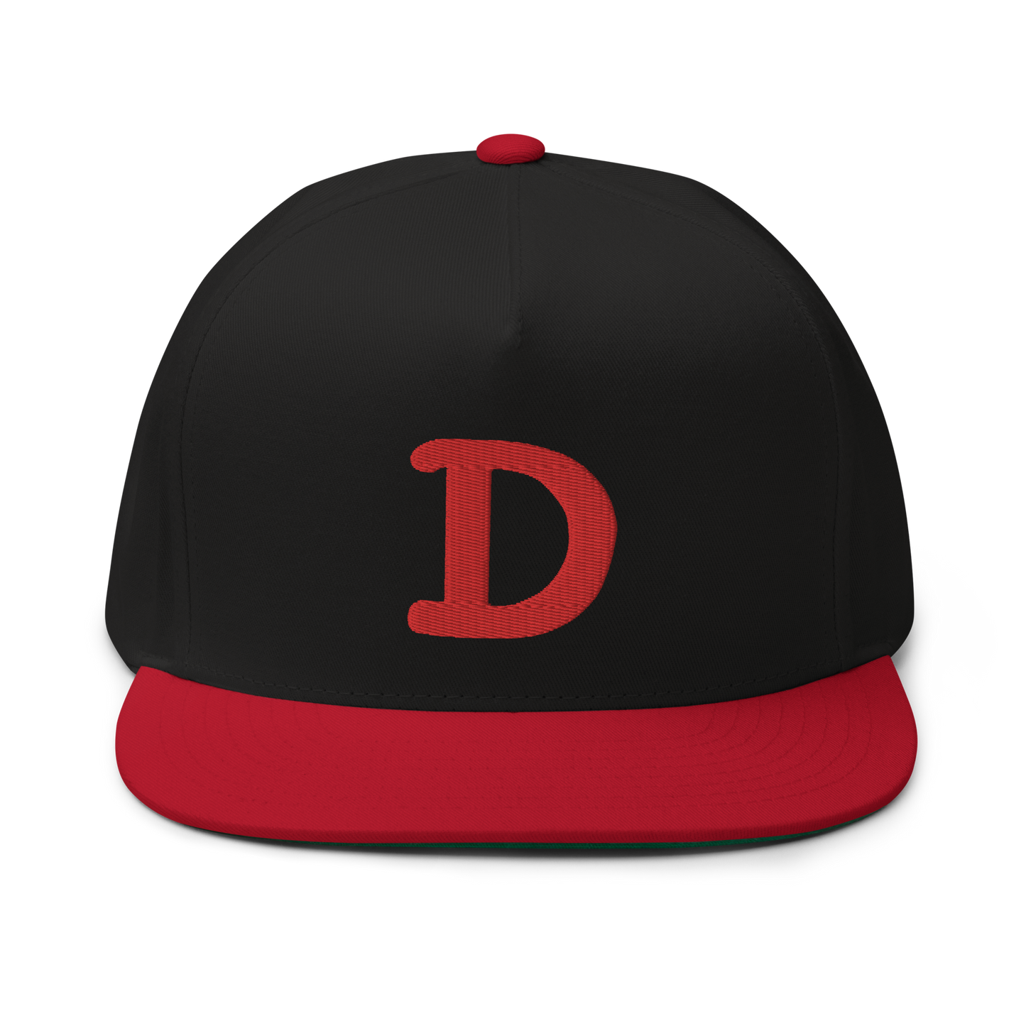 Detroit 'Old French D' Flat Bill Snapback | Red Embroidery