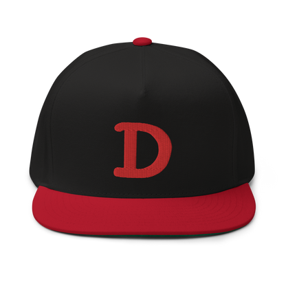 Detroit 'Old French D' Flat Bill Snapback | Red Embroidery