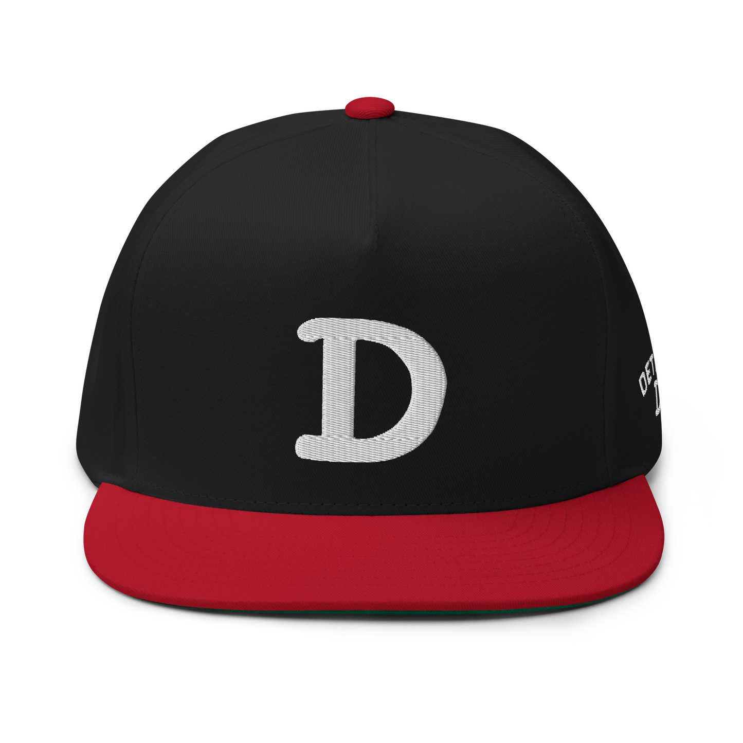 Detroit 'Old French D' Flat Bill Snapback (w/ Side Design)