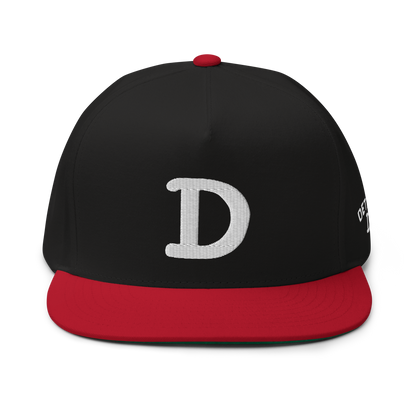 Detroit 'Old French D' Flat Bill Snapback (w/ Side Design)