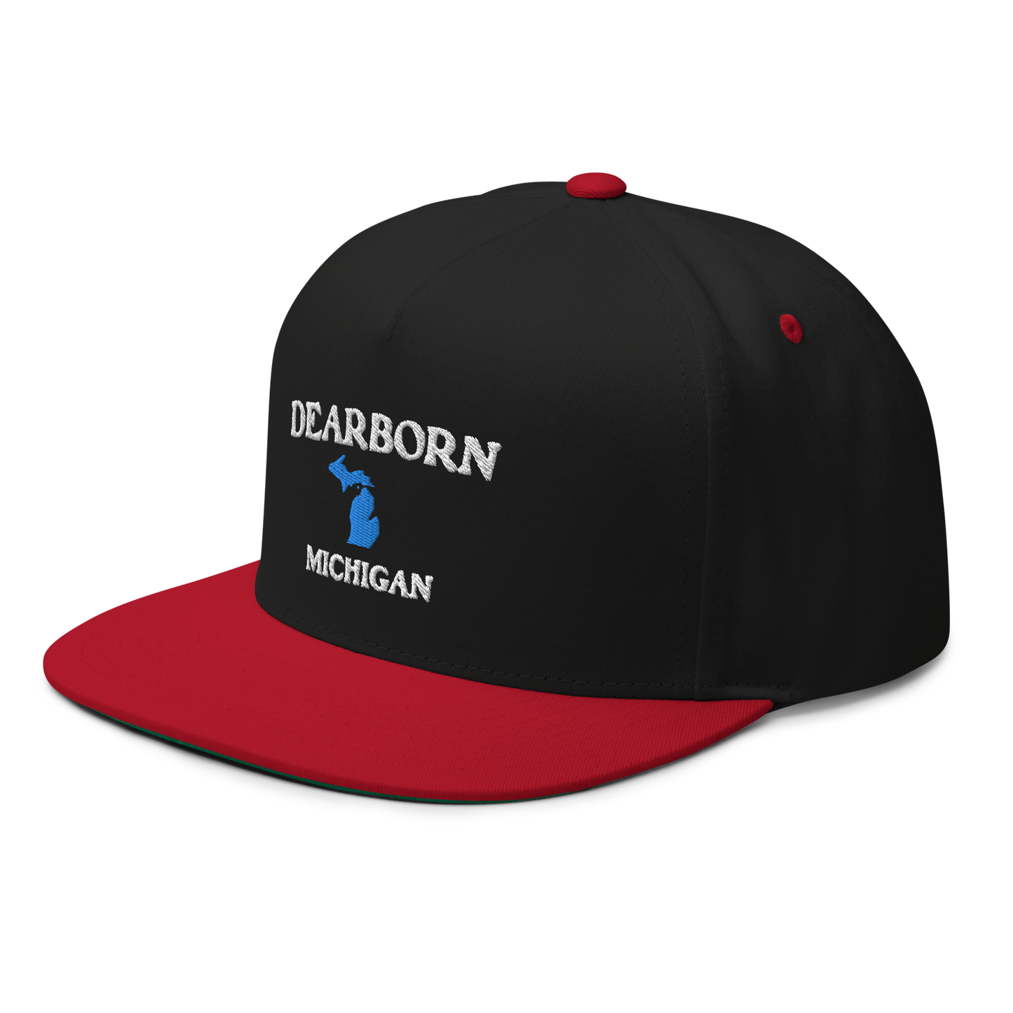 'Dearborn Michigan' Flat Bill Snapback (w/ Michigan Outline)