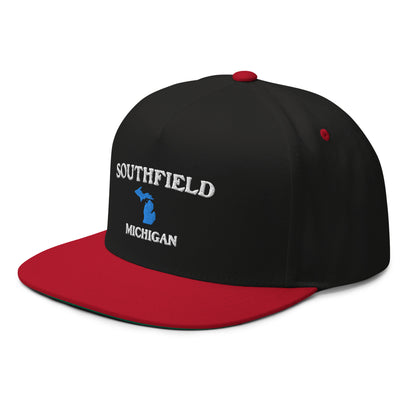 'Southfield Michigan' Flat Bill Snapback (w/ Michigan Outline)