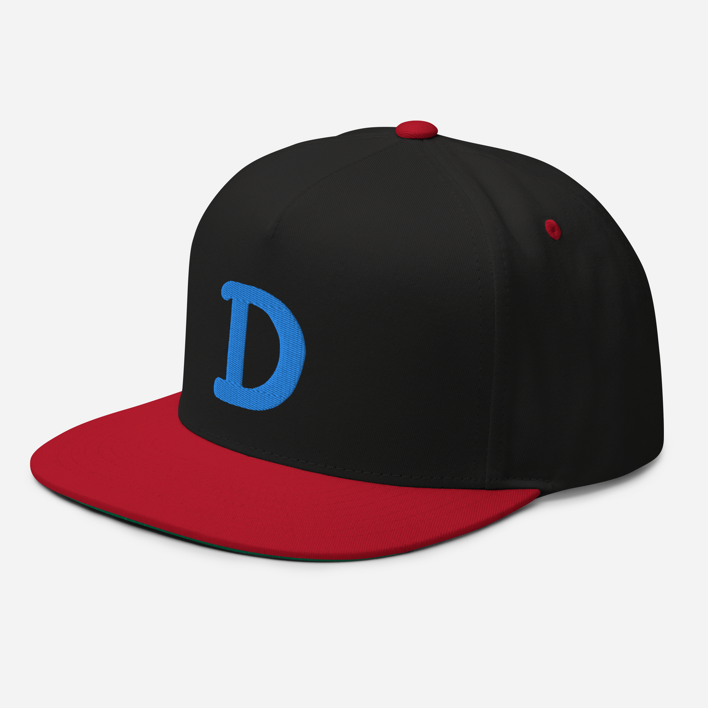 Detroit 'Old French D' Flat Bill Snapback | Azure Embroidery