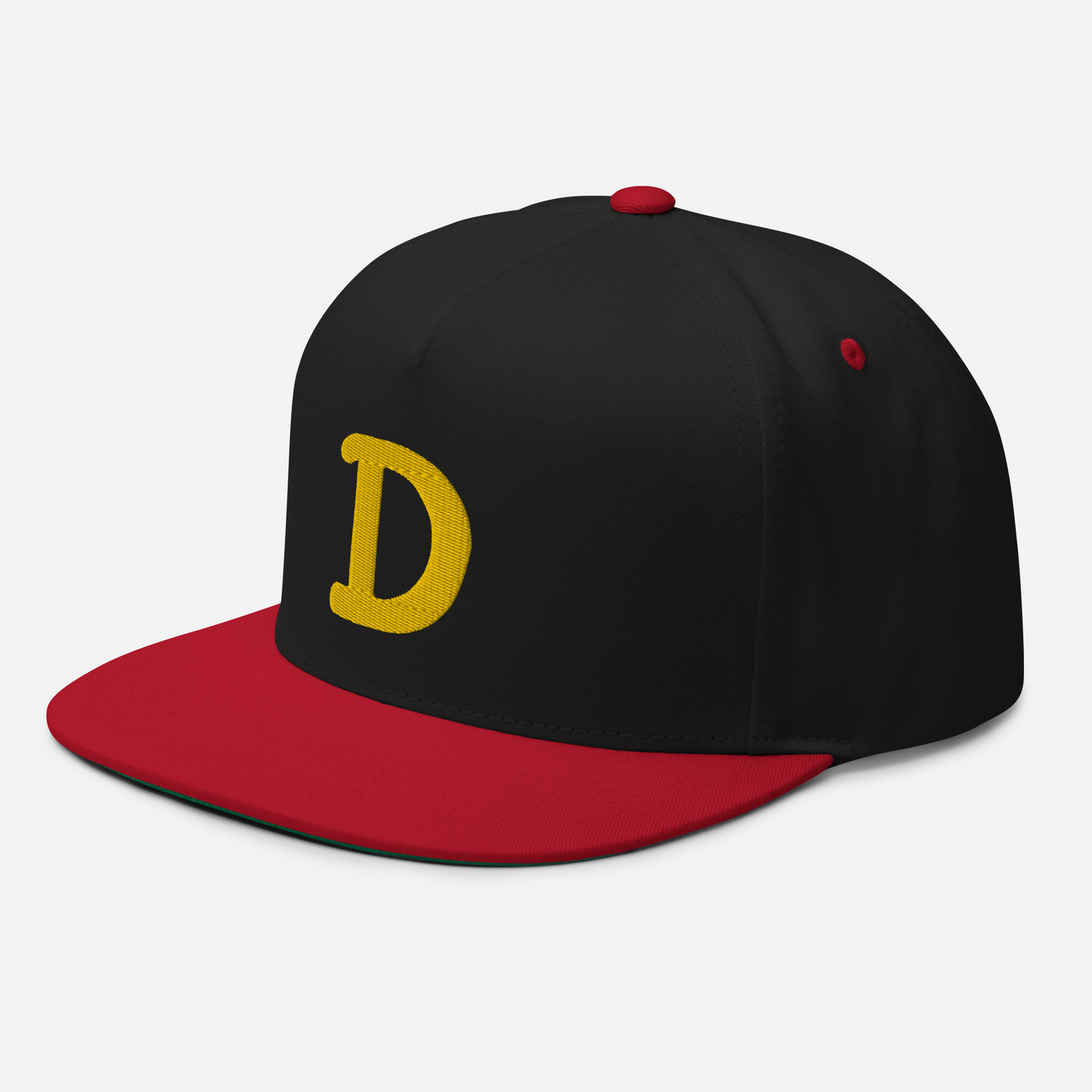 Detroit 'Old French D' Flat Bill Snapback | Gold Embroidery