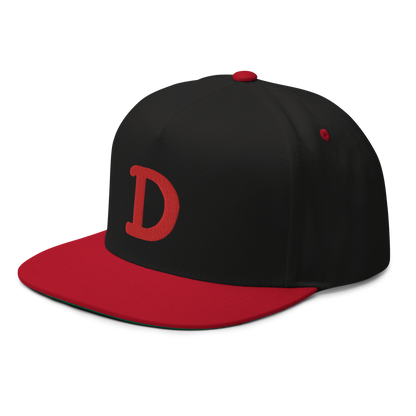 Detroit 'Old French D' Flat Bill Snapback | Red Embroidery