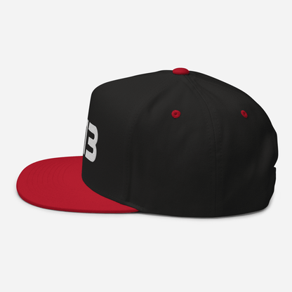 Detroit '313' Flat Bill Cap (Futuristic Sans Font) | White/Black Embroidery - Circumspice Michigan