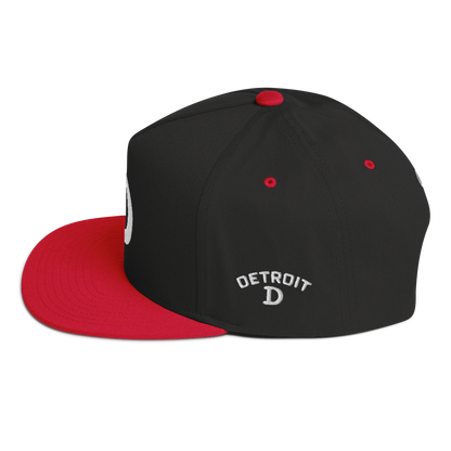 Detroit 'Old French D' Flat Bill Snapback (w/ Side Design)