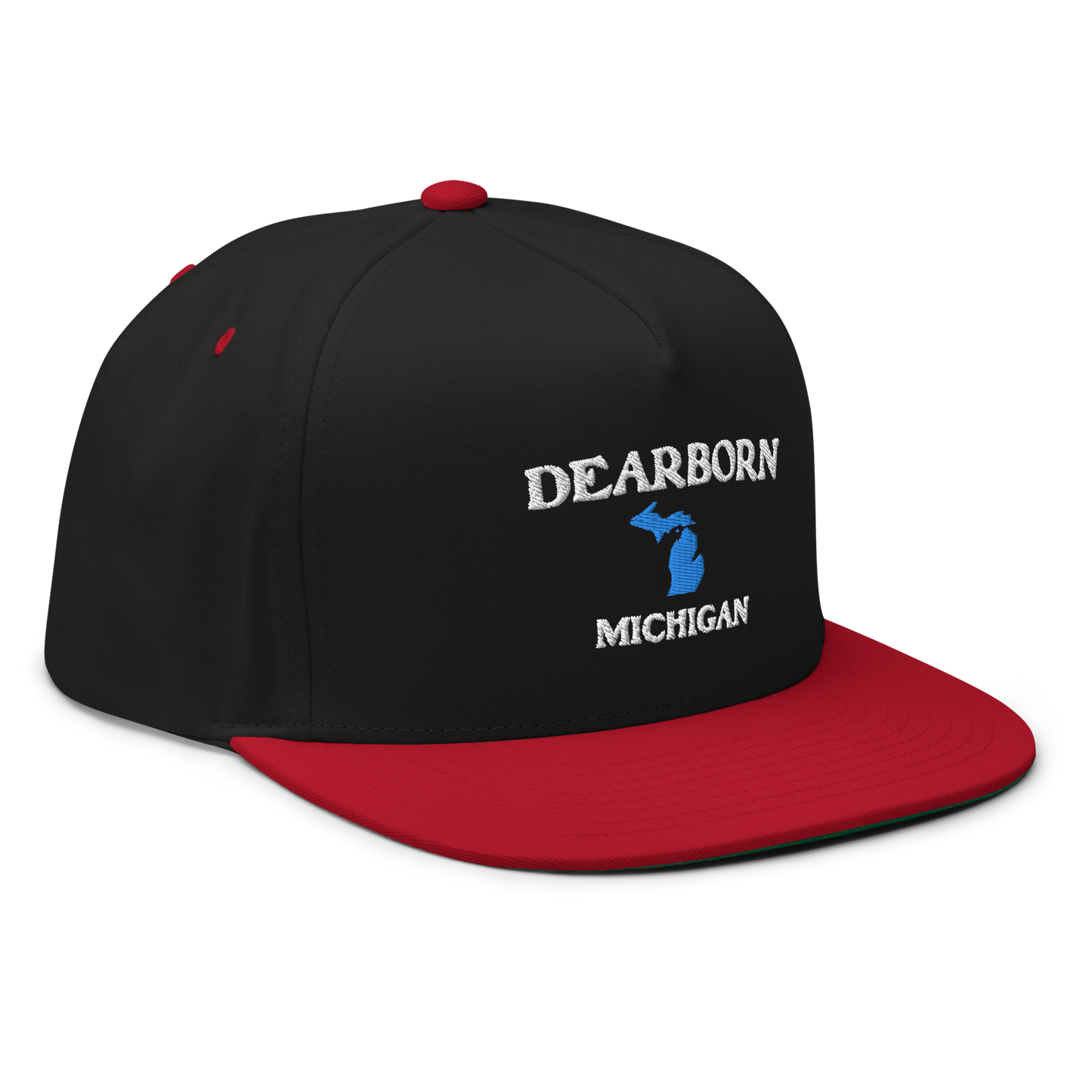 'Dearborn Michigan' Flat Bill Snapback (w/ Michigan Outline)