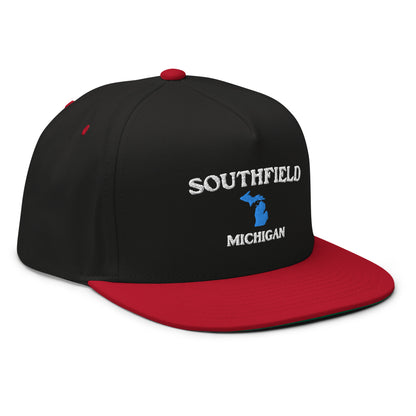 'Southfield Michigan' Flat Bill Snapback (w/ Michigan Outline)