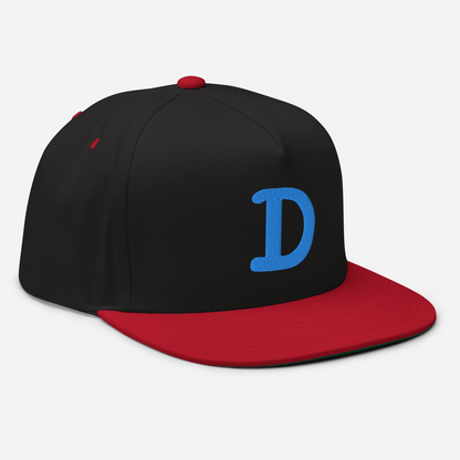 Detroit 'Old French D' Flat Bill Snapback | Azure Embroidery