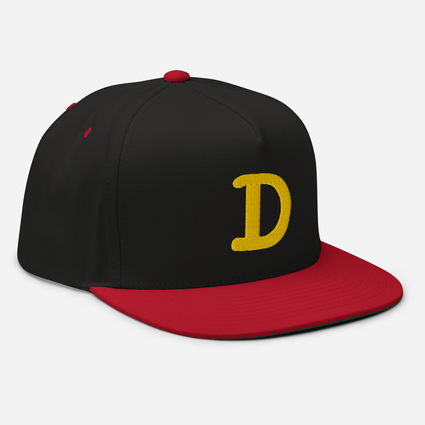 Detroit 'Old French D' Flat Bill Snapback | Gold Embroidery