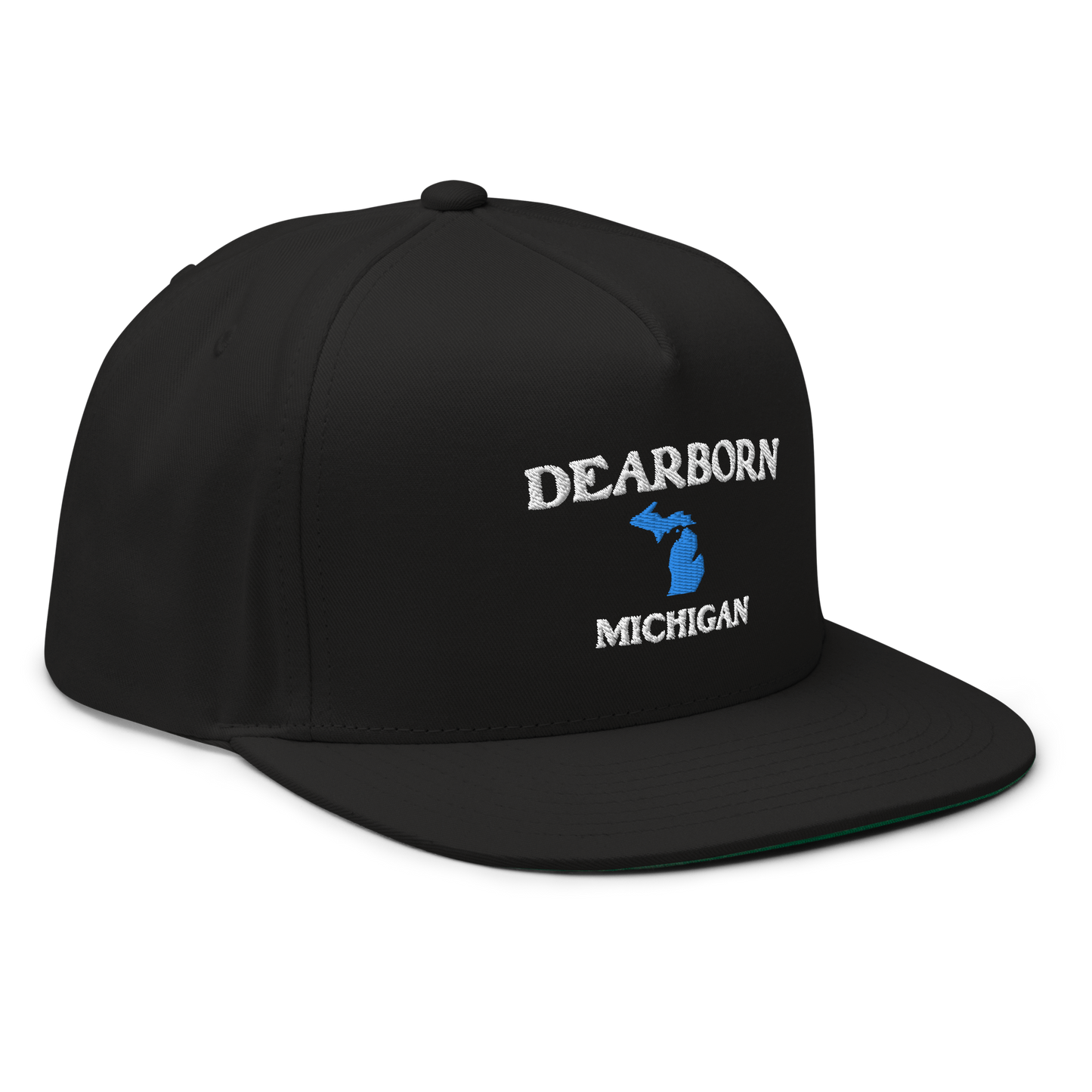 'Dearborn Michigan' Flat Bill Snapback (w/ Michigan Outline)