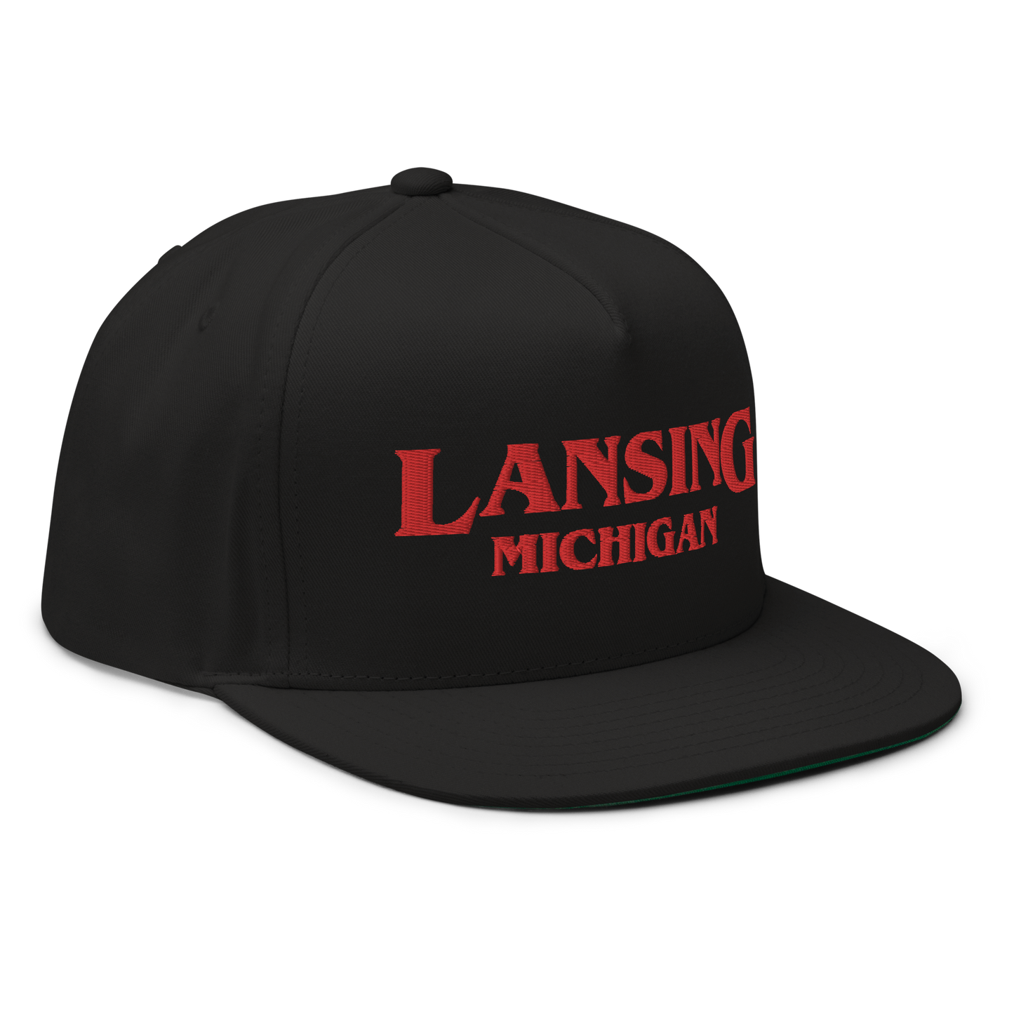 'Lansing Michigan' Flat Bill Snapback (1980s Drama Parody)