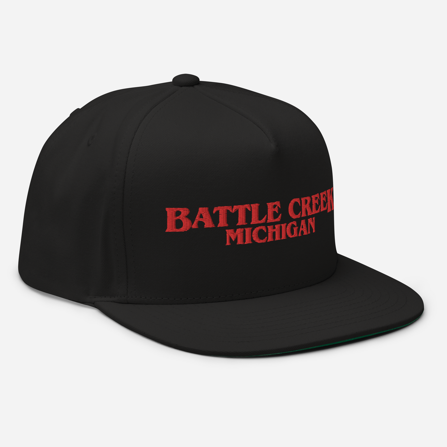 'Battle Creek Michigan' Flat Bill Snapback (1980s Drama Parody)