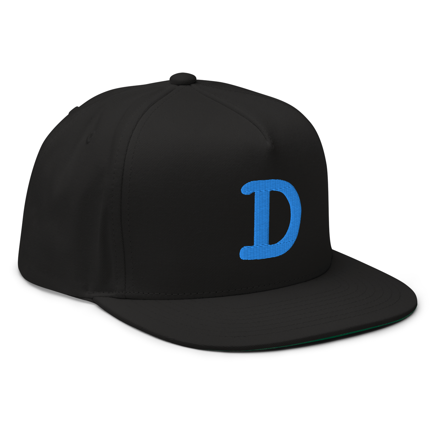 Detroit 'Old French D' Flat Bill Snapback | Azure Embroidery