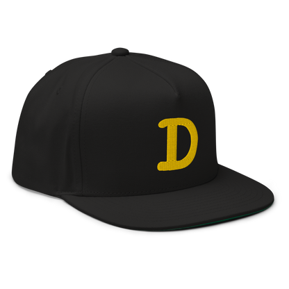 Detroit 'Old French D' Flat Bill Snapback | Gold Embroidery