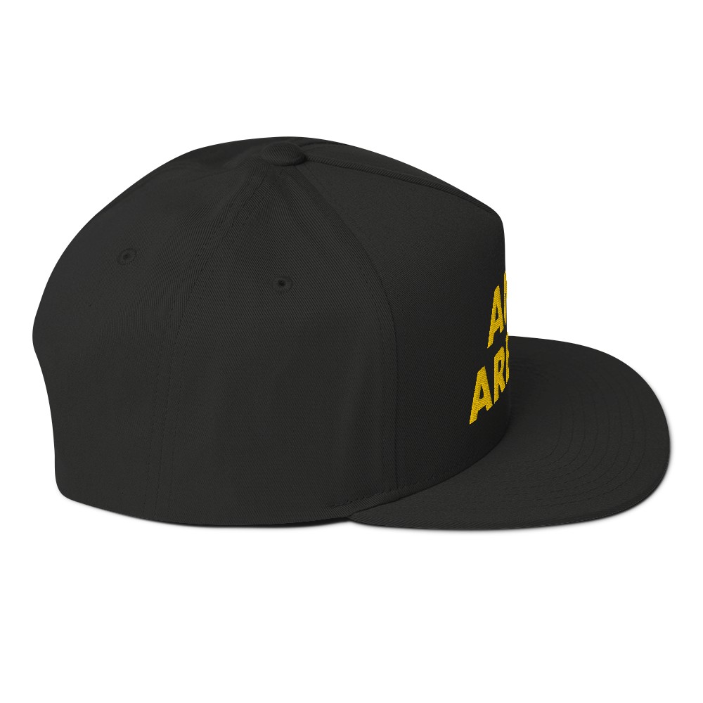 'Ann Arbor' Flat Bill Snapback | Gold Embroidery