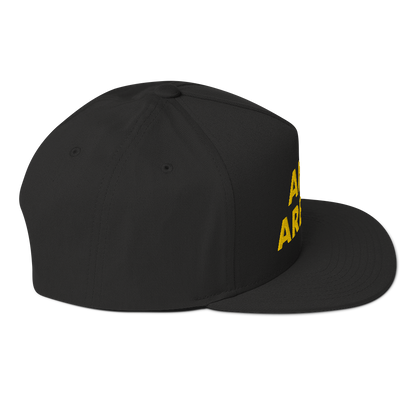 'Ann Arbor' Flat Bill Snapback | Gold Embroidery