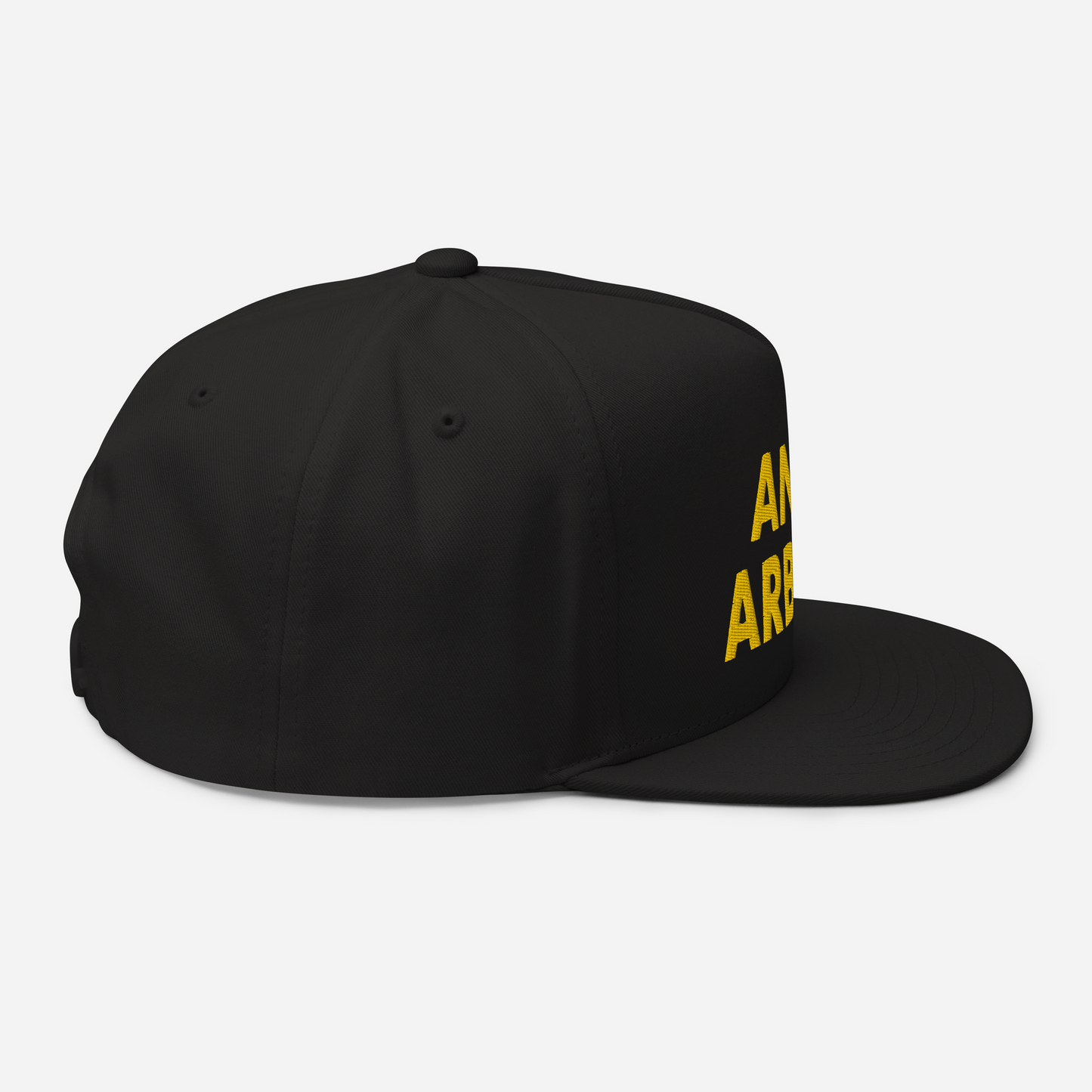 'Ann Arbor' Flat Bill Snapback | Gold Embroidery