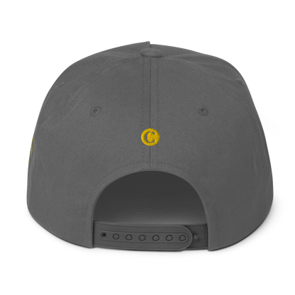 Detroit 'Old French D' Flat Bill Snapback (w/ Side Design) | Gold Embroidery