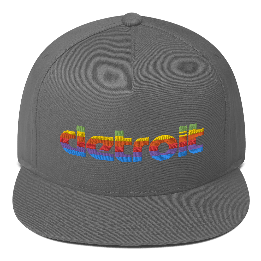 'Detroit' Flat Bill Cap (1980s Pomaceous Computer Parody) - Circumspice Michigan